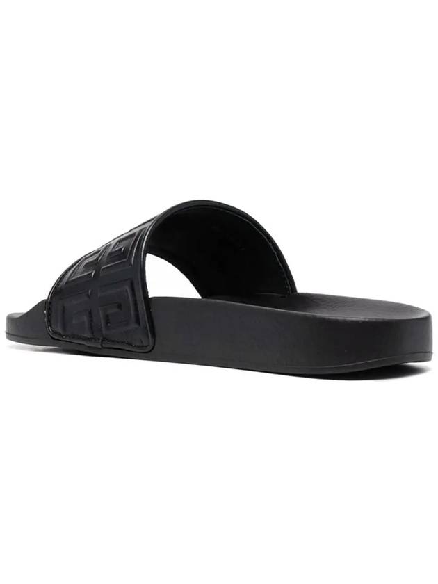 4G embossed logo band leather slippers black - GIVENCHY - BALAAN 5