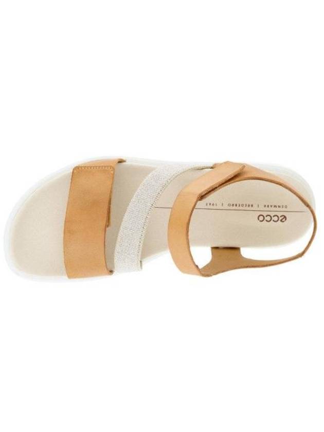 Flowt Strap Flat Nubuck Sandals Brown - ECCO - BALAAN 4