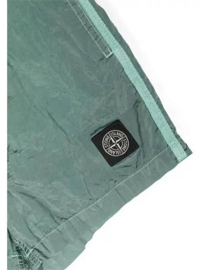 Stone Junior 12 14 Logo Patch Swim Shorts Khaki - STONE ISLAND - BALAAN 2