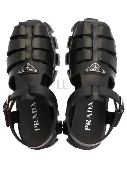 Monolith Rubber Sandals Black - PRADA - BALAAN 2