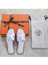 Oran Calfskin Slippers Blanc - HERMES - BALAAN 7