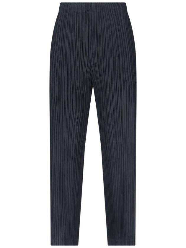 Thicker Pleated Straight Pants Black - ISSEY MIYAKE - BALAAN 1