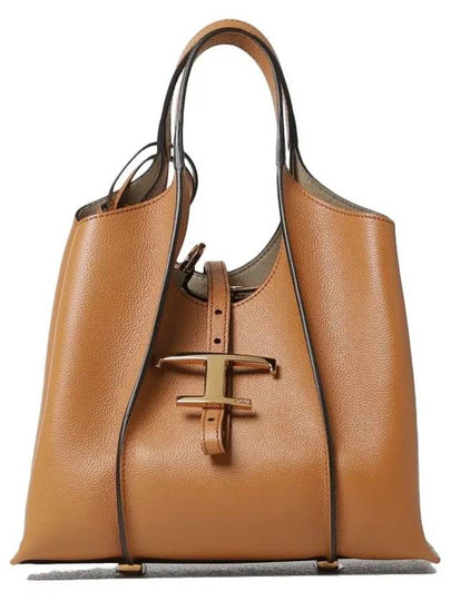 T Timeless Leather Shopping Mini Tote Bag Brown - TOD'S - BALAAN 2