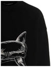 Men's Split Shark Crew Neck Sweatshirt Black - PALM ANGELS - BALAAN 3