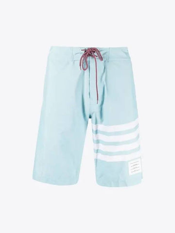 Men's Diagonal Drawstring Swim Shorts Pants Light Blue MTT029A 07538 460 - THOM BROWNE - BALAAN 1