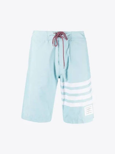 Men's Diagonal Drawstring Swim Shorts Pants Light Blue MTT029A 07538 460 - THOM BROWNE - BALAAN 1