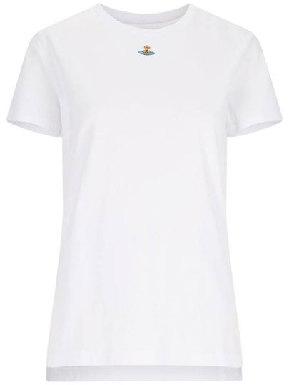 Embroided ORB Peru Short Sleeve T-Shirt White - VIVIENNE WESTWOOD - BALAAN 2