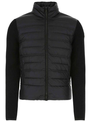 TRICOT Padded Wool Cardigan Black - MONCLER - BALAAN 1