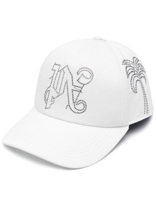 PA Milan Rhinestone Baseball Cap Hat PMLB094R24FAB0020303 - PALM ANGELS - BALAAN 1