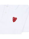 Men s Double Heart Waffen Polo T Shirt AZ P1T290 051 WHITE - COMME DES GARCONS - BALAAN 5