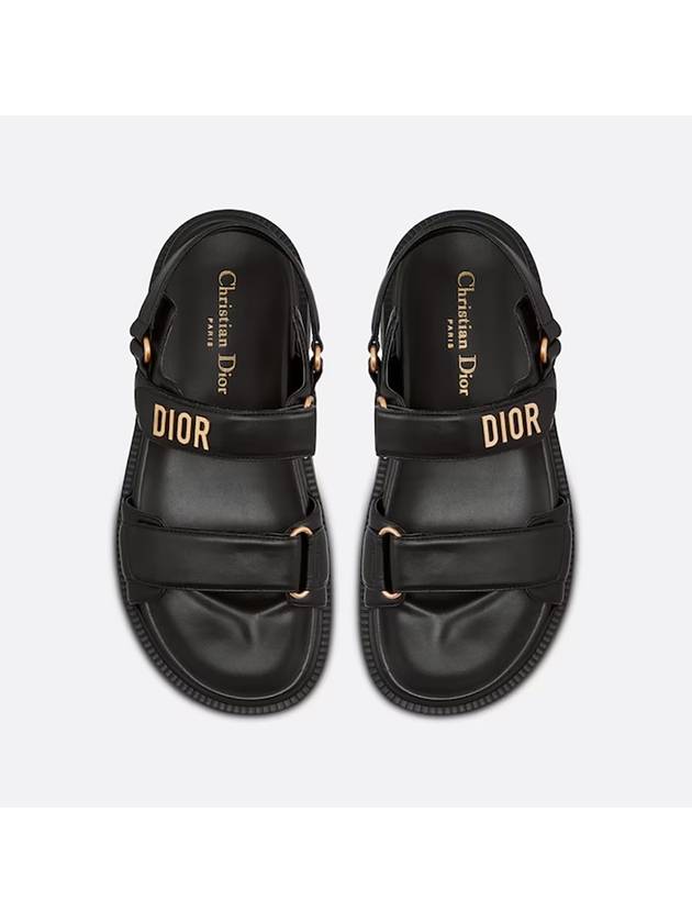 Dioract Strap Lambskin Sandals Black - DIOR - BALAAN 4