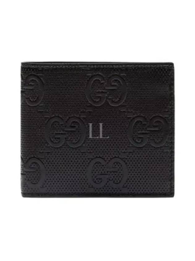 Embossed GG Half Wallet Black - GUCCI - BALAAN 2