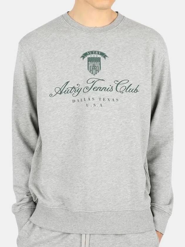 Tennis Club Badge Round Neck Sweatshirt Grey - AUTRY - BALAAN 2