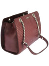 Charlotte Merlot and Silver Quilted Leather Tote Bag - KARL LAGERFELD - BALAAN 3