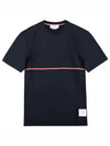 Midweight Jersey Short Sleeve T-Shirt Navy - THOM BROWNE - BALAAN 2