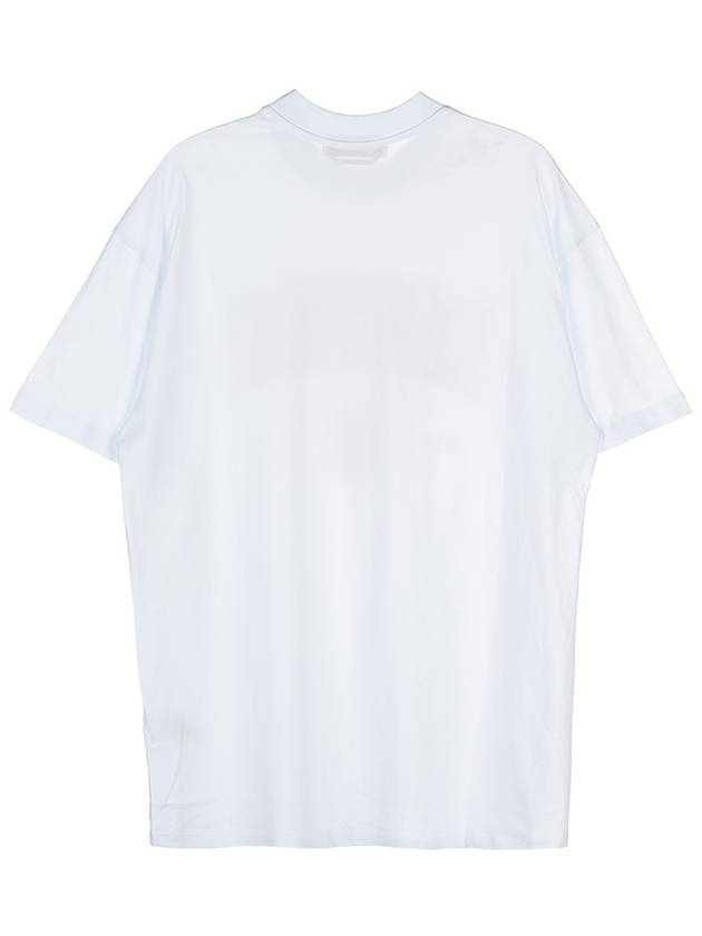 Logo Print Cotton Short Sleeve T-Shirt White - MSGM - BALAAN 3