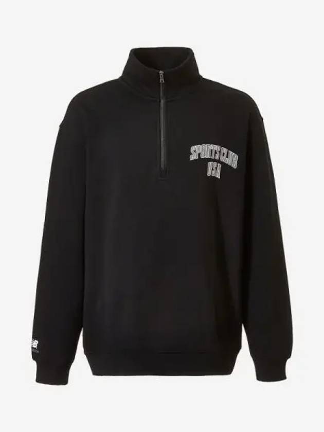 Uni graphic half zip up sweatshirt 19 Black - NEW BALANCE - BALAAN 1