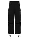 Gabardine Cargo Cotton Straight Pants Black - MSGM - BALAAN 2