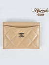 Silver CC Logo Caviar Card Wallet Beige - CHANEL - BALAAN 2