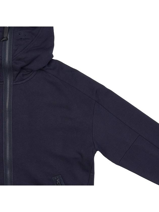 Goggles Diagonal Raised Fleece Hooded Jacket Navy - CP COMPANY - BALAAN 5