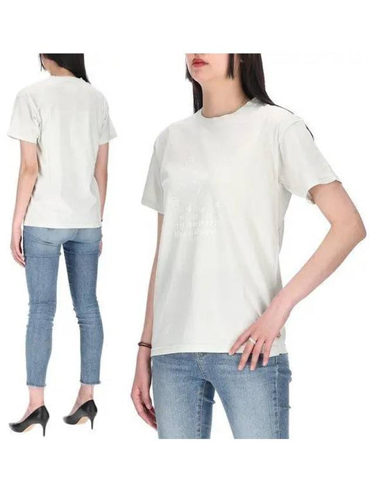 Women's Numeric Logo Short Sleeve T-Shirt Offwhite - MAISON MARGIELA - BALAAN 2