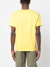 Logo Patch Cotton Short Sleeve T-Shirt Yellow - STONE ISLAND - BALAAN 5