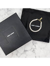 YSL logo glass pearl bracelet cream gold 803359 Y1526 8031 - SAINT LAURENT - BALAAN 2