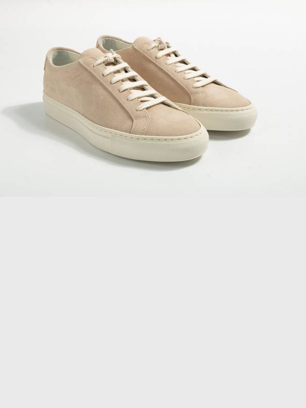 Achilles Suede Low Top Sneakers Beige - COMMON PROJECTS - BALAAN 4