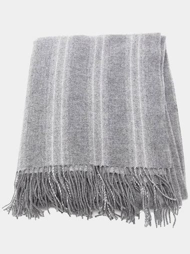 Brunello Cucinelli Grey Wool Scarves - BRUNELLO CUCINELLI - BALAAN 1