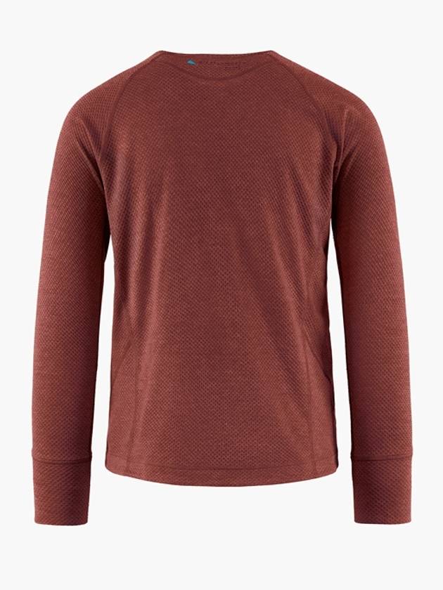 Men's Huge Crew Neck Long Sleeve T-Shirt Madder Red - KLATTERMUSEN - BALAAN 3