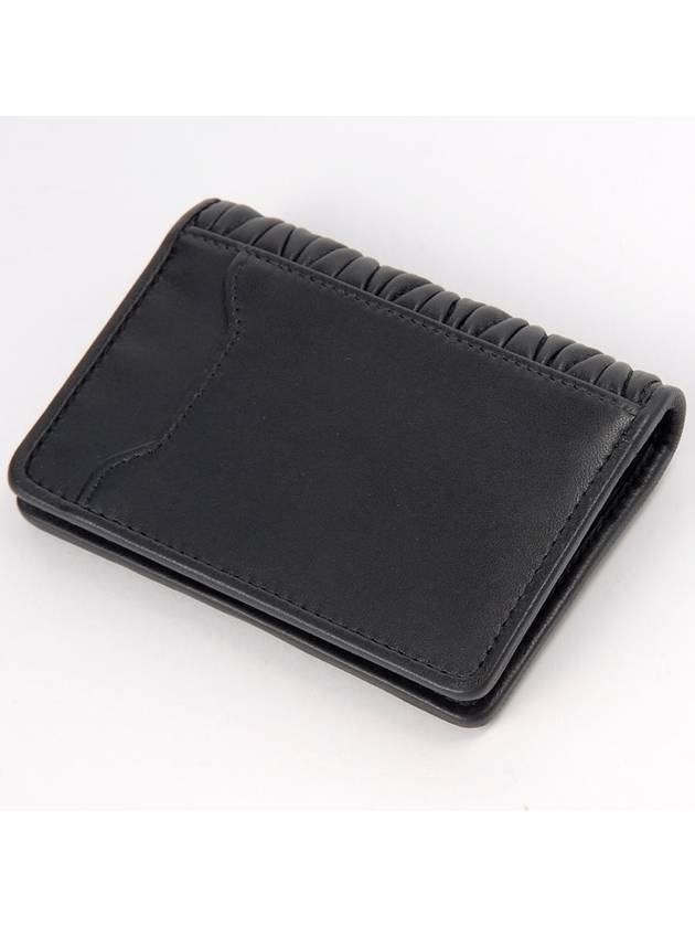 Matelasse Nappa Leather Card Wallet Black - MIU MIU - BALAAN 3