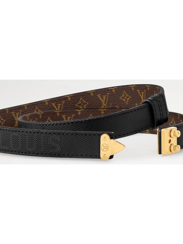 Serrures 20MM Leather Belt Black Brown - LOUIS VUITTON - BALAAN 3