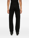 Denim Cotton Straight Jeans Black - SAINT LAURENT - BALAAN 5