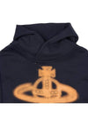 Spray ORB Logo Print Hoodie Navy - VIVIENNE WESTWOOD - BALAAN 4