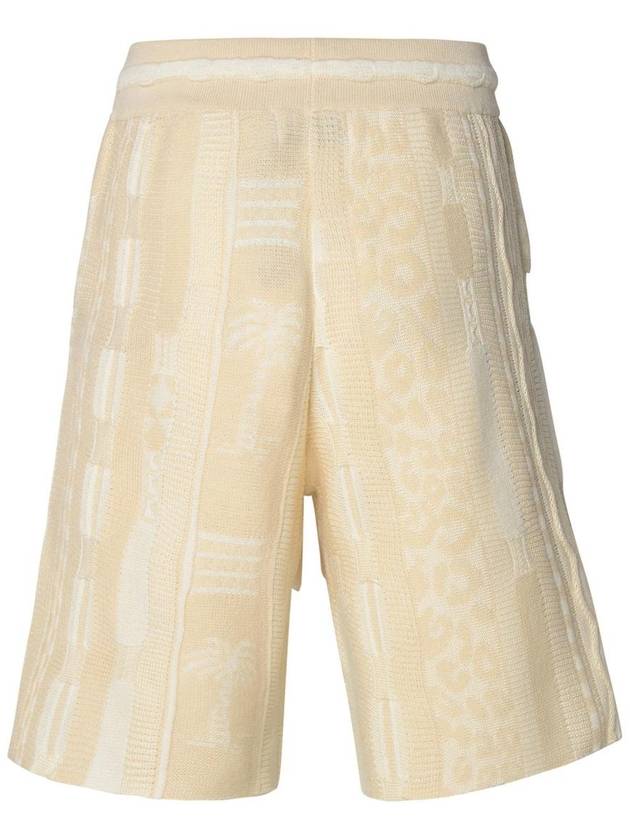 Laneus Ivory Cotton Bermuda Shorts - LANEUS - BALAAN 3