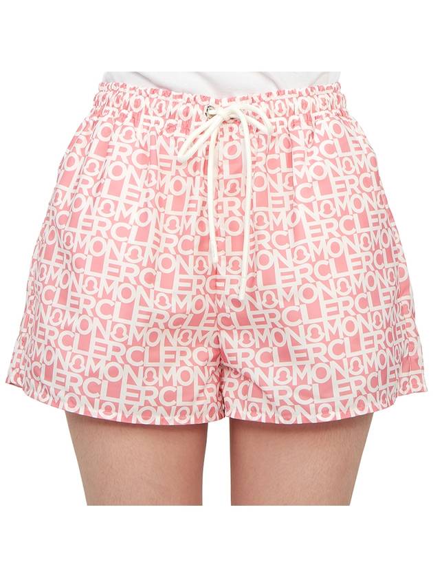 logo print shorts pink - MONCLER - BALAAN.