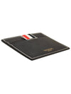 Stitched Vacchetta Card Wallet Navy - THOM BROWNE - BALAAN 4