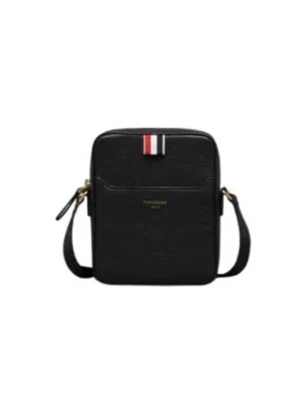 4 Bar Vertical Leather Camera Cross Bag Black - THOM BROWNE - BALAAN 2