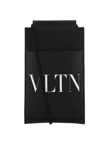 Logo Strap Phone Cross Bag Black - VALENTINO - BALAAN 1