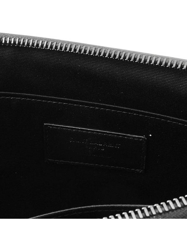 Monogram Strap Tablet Clutch Bag Black Black - SAINT LAURENT - BALAAN.