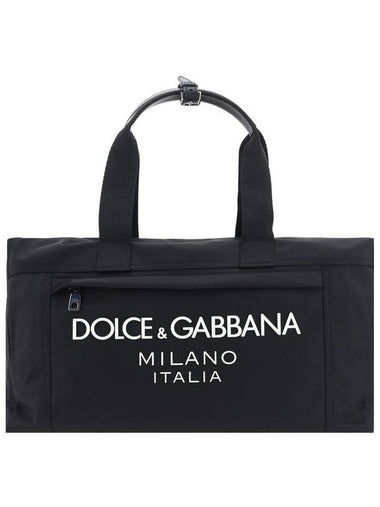 Dolce & Gabbana Black Nylon Duffel Bag - DOLCE&GABBANA - BALAAN 1