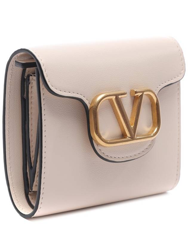 V Logo Half Wallet Ivory - VALENTINO - BALAAN 4