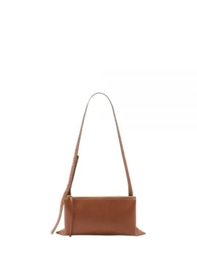 Empire Small Deboss Logo Leather Shoulder Bag Tan - JIL SANDER - BALAAN 2