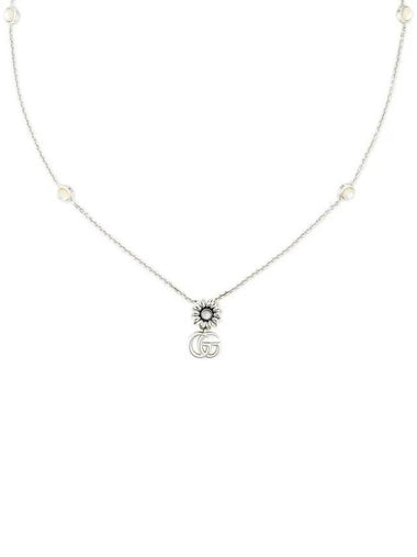 GG Marmont Mother-Of-Pearl Necklace YBB773231001 Silver - GUCCI - BALAAN 1