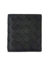 Intrecciato Slim Half Wallet Black - BOTTEGA VENETA - BALAAN 2