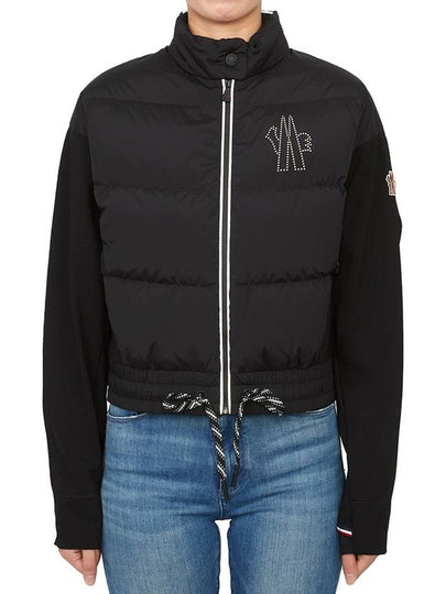 Grenoble Padded Zip-Up Sweatshirt Black - MONCLER - BALAAN 2