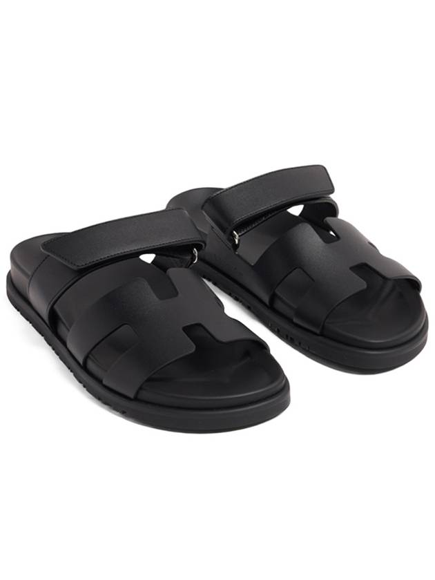 Chypre Calfskin Sandals Black - HERMES - BALAAN 2