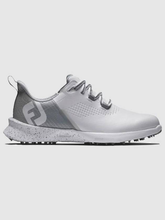 Women's Logo Waterproof Spike Shoes Grey - FOOTJOY - BALAAN 3