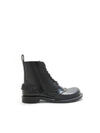 Lace-Up Calfskin Combat Boots Black - LOEWE - BALAAN 2