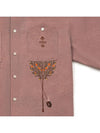 Men's I4SS01PK Root Zip Embroidery Shirt Pink - IOEDLE - BALAAN 4